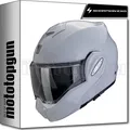 SCORPION MODULARHELM FÜR MOTORRAD EXO-TECH EVO SOLID GRAU XXL