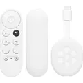 kwmobile 2x Hülle für Fernbedienung und Streaming Gerät kompatibel mit Google Chromecast 2020 4K (not for New-Generation) - Silikon Case Set fü... - Weiß