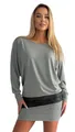 Mississhop Partykleid Damen Minikleid festlich Glitzer Kleid Pulli Tunika S M L XL XXL 9531