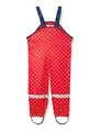 Playshoes Matschhose Regenlatzhose Ungefüttert Unisex Kinder Wind- und wasserdichte Regenhose Regenbekleidung, rot Punkte, 116