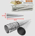 Backform 10-er Set L-14 cm D-3,5 cm Trubotschki Rollen Hörnchen Edelstahl