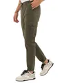 COMEOR Cargohose Herren Stretch Relaxed Fit – Chino Hose Baumwolle Männer Cargo Outdoorhosen, Wanderhose, Baggy Freizeit mit 6 Taschen & Kordelzug (Khaki, M)