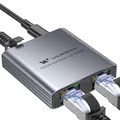 LAN Splitter 1 auf 2, 1000Mbps Ethernet Splitter mit Type-C-Netzkabel, 1,4cm ...