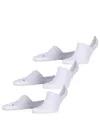 FALKE Unisex Füßlinge Cool Kick Invisible Multipack U In weich atmungsaktiv schnelltrocknend unsichtbar einfarbig 3 Paar, Weiß White 2000, 39-41