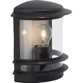 BRILLIANT Außenwandleuchte Hollywood | Outdoorleuchte | Aluminium/Kunststoff | schwarz | IP44 | spritzwassergeschützt | 1x E27 max. 60 W - Schwarz