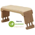Meditationsbank höhenverstellbar aus massiver Buche, klappbar, m. Auflage, Yoga