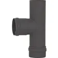 Pellet-Abgasrohr T-Anschluss mit Revision, Ø 80 mm, lackiert, mit Silikondichtung