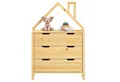 IDIMEX Kommode ELANO, Kinderzimmer Schubladenkommode aus Massivholz Haus-Form Natur