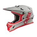 O'NEAL SONUS Fahrrad Helm MTB SOLID Grau Rot XL 61/62 cm Full Face Kopfschutz