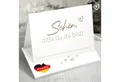 Funke & Brand Grußkarten 50x Tischkarten Hochzeit 85x55mm verschiedene Farben