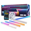 Govee RGBIC LED Strip mit Profil, 3M Smart LED Streifen Kompatibel mit Alexa & Google Assistant, 64 Szenenmodi, APP-Steuerung, Schiene mit Leisten für Schlafzimmer, Sockelleisten, Kabinett