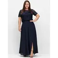 Sheego A-Linien-Rock Rock blau 58