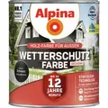 Alpina Wetterschutzfarbe deckend Außen Holzschutzfarbe seidenmatt schwarz 2,5L