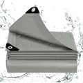 WOLTU Abdeckplane wasserdicht Plane mit Ösen 140 g/m2 PE Schutzplane UV-beständig : Grau 2x2 m Farbe: Grau Größe: 2x2 m - Grau