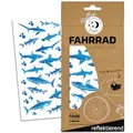 Farbviereck Hai Aufkleber Reflex Fahrradaufkleber Fahrrad Reflektoren 25 Sticker Meer Orka Hai Reflex Fahrradaufkleber Set Aufkleber Geschenk Artikel