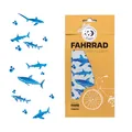 Hai  Shark Aufkleber Sticker für Fahrrad reflektierend Junge Reflex