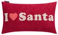 DAVID FUSSENEGGER Dekokissen gefüllt Silvretta 'I love santa' 30 x 50 cm Bordeaux- Rot