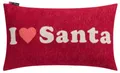 David Fussenegger Kissen gefüllt Silvretta 'I love santa' 30 x 50 cm Rot 8321/19