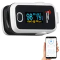 newgen medicals Pulsoxymeter: Medizinischer Finger-Pulsoximeter mit OLED-Farbdisplay, Bluetooth, App (Oxymeter, Pulsometer, LED)