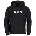 Neverless Hoodie Hoodie Herren Moin Dialekt Norden Hamburg Anker Print schwarz 4XL