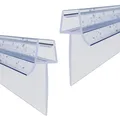 WITEN&NOCK 2er Set 100cm Duschdichtungen mit extra verlängerter Lippe Ersatzdichtung für Duschkabine Badewanneaufsatz Wasserabweiser Dichtungsprofile Duschtür Dichtung Gerade Glasstärke 8 mm