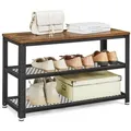 VASAGLE Schuhbank, Schuhregal, 73 x 30 x 45 cm (L x B x H) braun 30 cm x 45 cm x 73 cm