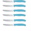 Victorinox | Tafelmesser Set | Swiss Classic Limited Edition | Karibikblau | ideal für Brotzeit | 6er Pack | präzise Schneide | zeitloses Design