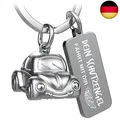 FABACH Auto Schlüsselanhänger Car mit Gravur - Schutzengel Schlüsselanhänger Eng