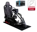 SIM Racing Cockpit Seat Pro Sim Rig SCHWARZ | Gaming Simulator Cockpit - Nürburgring Edition - Logitech G923 Bundle NN Edition Carbonfaser Look