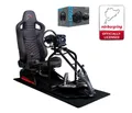 Speedmaster Simulator Cockpit Pro SCHWARZ - Nürburgring mit Logitech G923 Bundle Gaming-Controller (Kompatibel mit allen gängigen Lenkrädern und Pedalen)