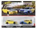 194735262571 Hot Wheels Premium Kultowe auta Honda Civic Samochody 2-pak 1:64 Ze