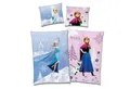 Familando Kinderbettwäsche Set Disney Frozen Die Eiskönigin 135x200 + 80x80 cm aus 100% Baumwolle, Biber, 2 teilig, "Diamonds" mit Anna, Elsa und Olaf