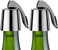Weinflaschenverschluss 2 Stück, Edelstahl Weinverschlüsse Flaschenverschluss Verbessertes Pleuel, verstärkt, wiederverwendbar hält Wein frisch, Geschenkidee für Weinliebhaber(Wine Stopper Silber)