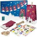 Adventskalender zum Befüllen: Adventskalender 2023 zum Selbstbefüllen mit 24 Deko-Tütchen und Zahlenaufklebern - DIY Adventskalender zum Basteln... - Weiß