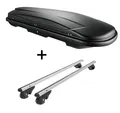 Dachbox VDPJUXT600L+Alu Relingträger VDP004L für für Honda Accord Tourer CM 03-0