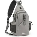 G4Free Canvas Brusttasche Schultertasche Sling Bag Grau - Grau
