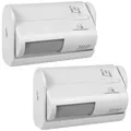 Maclean MCE311 Durchgangsmelder 2-er Pack, Bewegungsmelder mit Alarm und Klingel, Batteriebeberieben, Lautstärke über 70dB 60 Grad Erfassungsbreite (Weiß - 2-er Pack)