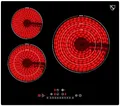 K&H Glaskeramikkochfeld NC-6605 [3 ZONEN] - Herdplatte 3 Kochfelder - Kochfeld 3 Platten Autark - Kochplatten 3er - Starkstrom-Anschluss - Kein Stecker Enthalten - 59CM 7000 Watt - 9 Leistungsstufen