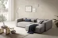 Ecksofa "PIARA XXL, Big-Sofa, Cord, Leinenoptik o. Strukturstoff, L-Form", grau (silbergrau), B:288cm H:66cm T:198cm