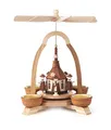 DREGENO Seiffen eG 085/321T Pyramide mit Seiffener Kirche, Holz, Natur, 17 x 17 x 25 cm, 1 Einheiten
