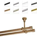 MDEKOR Gardinenstange Vorhangstange 19mm, 2-läufig, 2-läufig Deckemontage, 480 cm Kupfer braun 480 cm