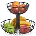 Obstkorb, 2 Etagen, Ø 32 x 26 cm, schwarz, ZELLER