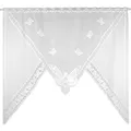Arsvita M-Bogen Gardine weiß in den Maßen: 150 x 120 cm (BxL) - Design: Schmetterling