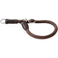HUNTER Dressurhalsung FREESTYLE, Farbe: braun, strapazierfähiges Tau mit Polyamid-Kern, weich & robust, wetterfest & pflegeleicht, ideal für Training & Alltag, Größe: L