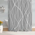 M&W DAS DESIGN Duschvorhang Shower Curtain Badewannenvorhang Badevorhang Anti Schimmel Waschbar Faltbar Schwer duschvorhang 180x200 100% Wasserdicht Polyester Stoff