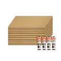 IZODEKOR 3D Wandpaneele Holzoptik | 50x100x2 cm | Dekorative Styropor Wandverkleidung Holzeffekt aus EPS für Innen- und Außenbereiche | Wasserfest | Inklusive Styroporkleber | AP-01