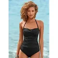 LASCANA Badeanzug in Bandeau-Optik schwarz 38