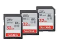 Memory Sandisk Ultra - Flash Memory Card - 32 Gb - Uhs-I U1 / Class10 - Sdhc NEU