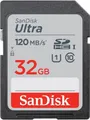 SanDisk Ultra 32GB SDHC Memory Card, Up to 120 MB/s, Class 10, UHS-I, 32 GB