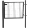 V2Aox Gartentor Gartentor Gartentür Zauntür Zauntor Pforte Anthrazit 80 cm Quadratrohr
